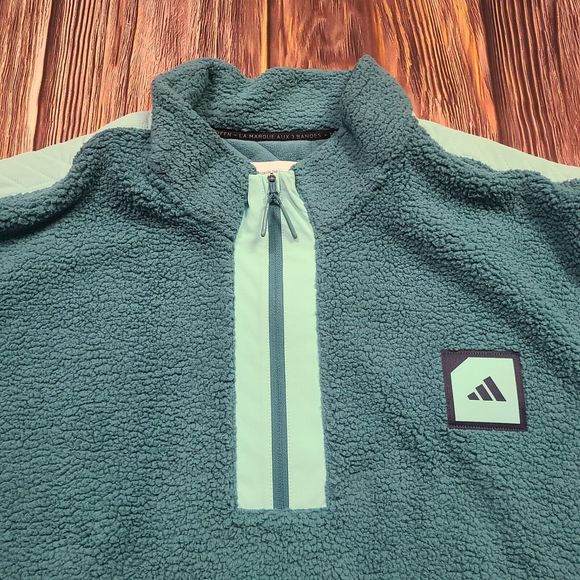 Adidas Jacket Mens XL AdiCross Padded Fleece Artic Fusion Blue IB1972 Golf ADX - Picture 3 of 16